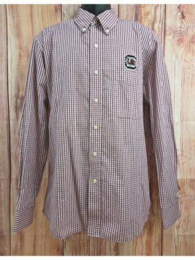 Antigua South Carolina Gamecocks Mens Shirt Large Red/White Cotton Blend